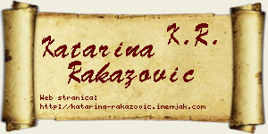 Katarina Rakazović vizit kartica